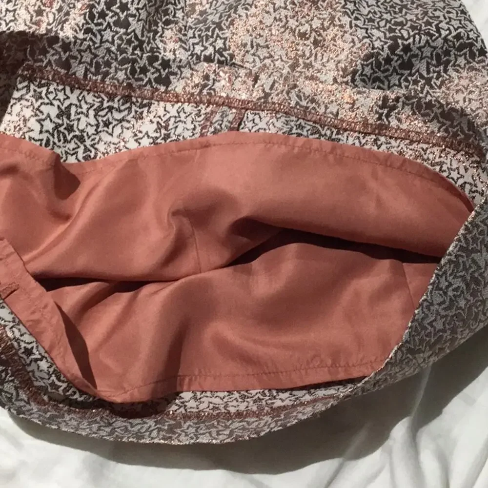 Gymboree 3T star bronze metallic ruffle sleeve